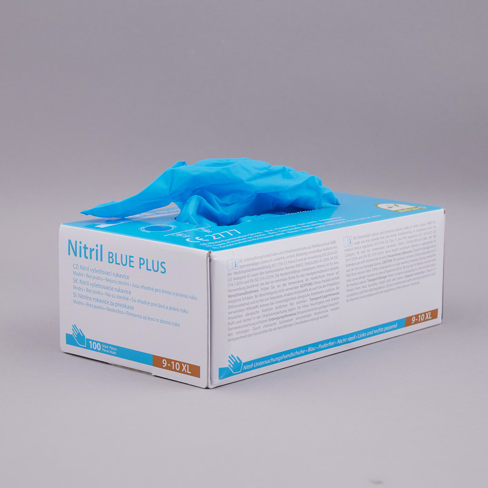 Nitril gloves powder free size XL, blue